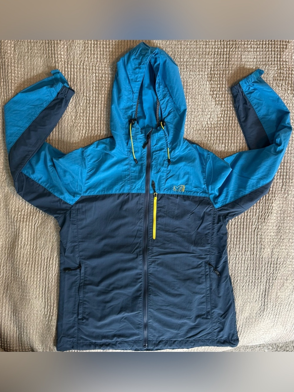 Millet Hooded Technical Hiking Jacket Blue Gray Men’s Large Gorpcore